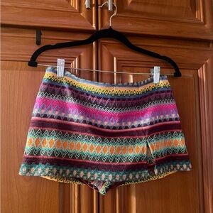 Urban Outfitters Multicolor Zigzag Mini Skirt